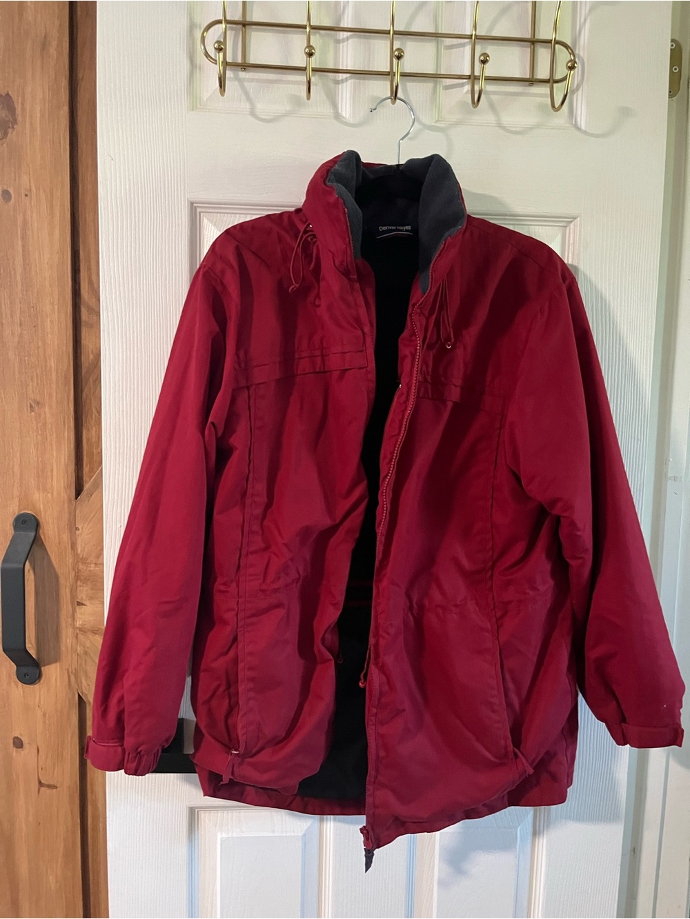 Denver Hayes Red Utility Jacket with Fleece Lining